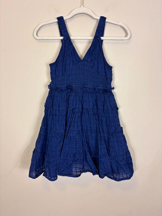 Zara Other - Zara Girls' Cobalt Blue Smocked V-Neck Tiered Sundress Girl’s 11-12 Years
